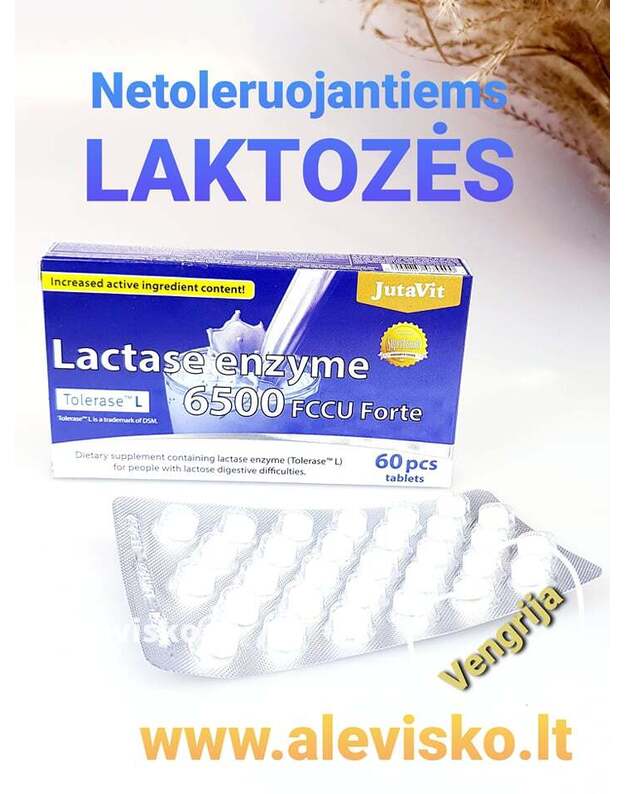 Maisto papildas Lactase Enzyme 6500 FCCU FORTE, 60 tab.